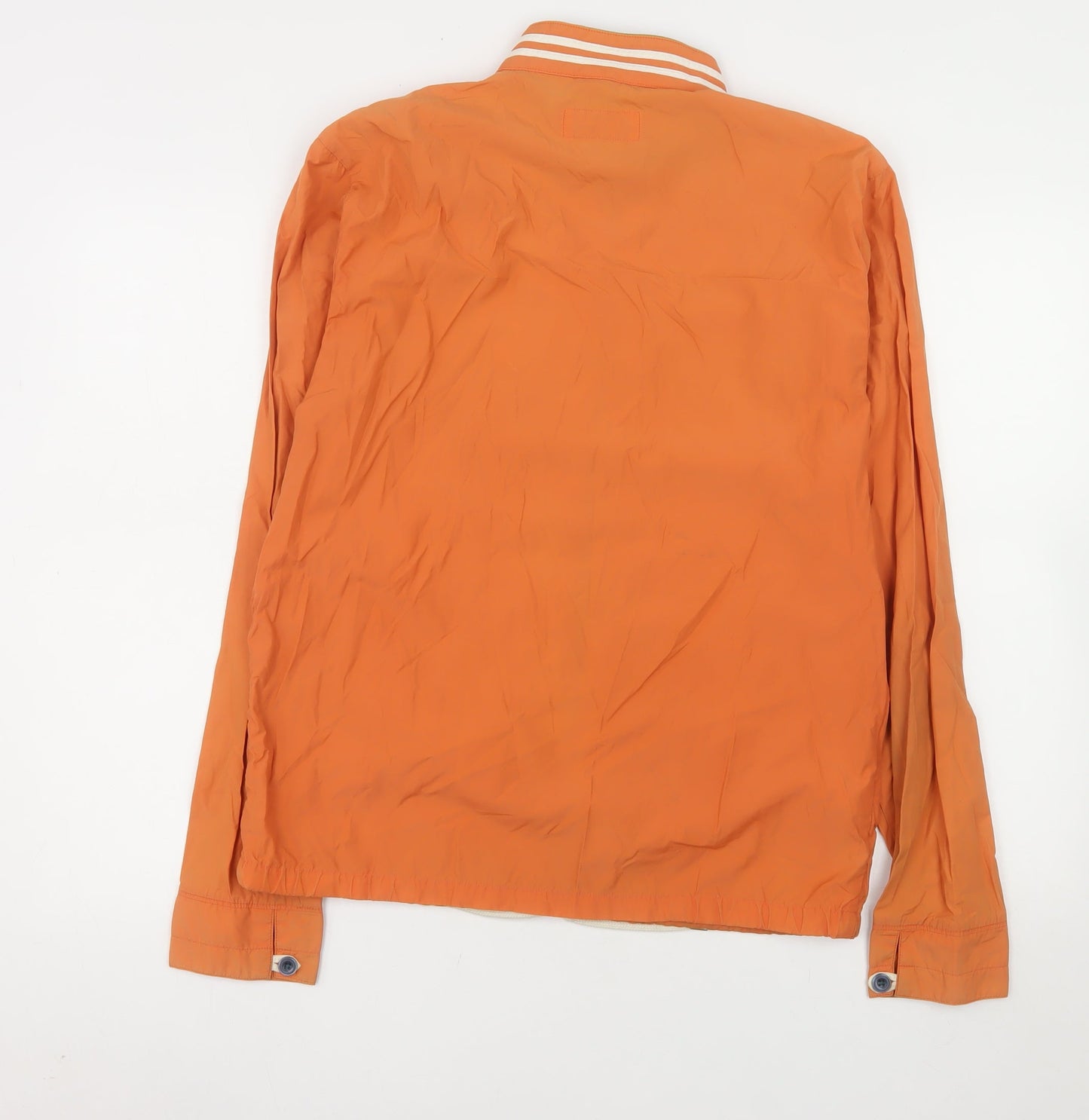 Penguin by Munsingwear Men's Orange Bomber Jacket M Nylon Cotton Full Zip