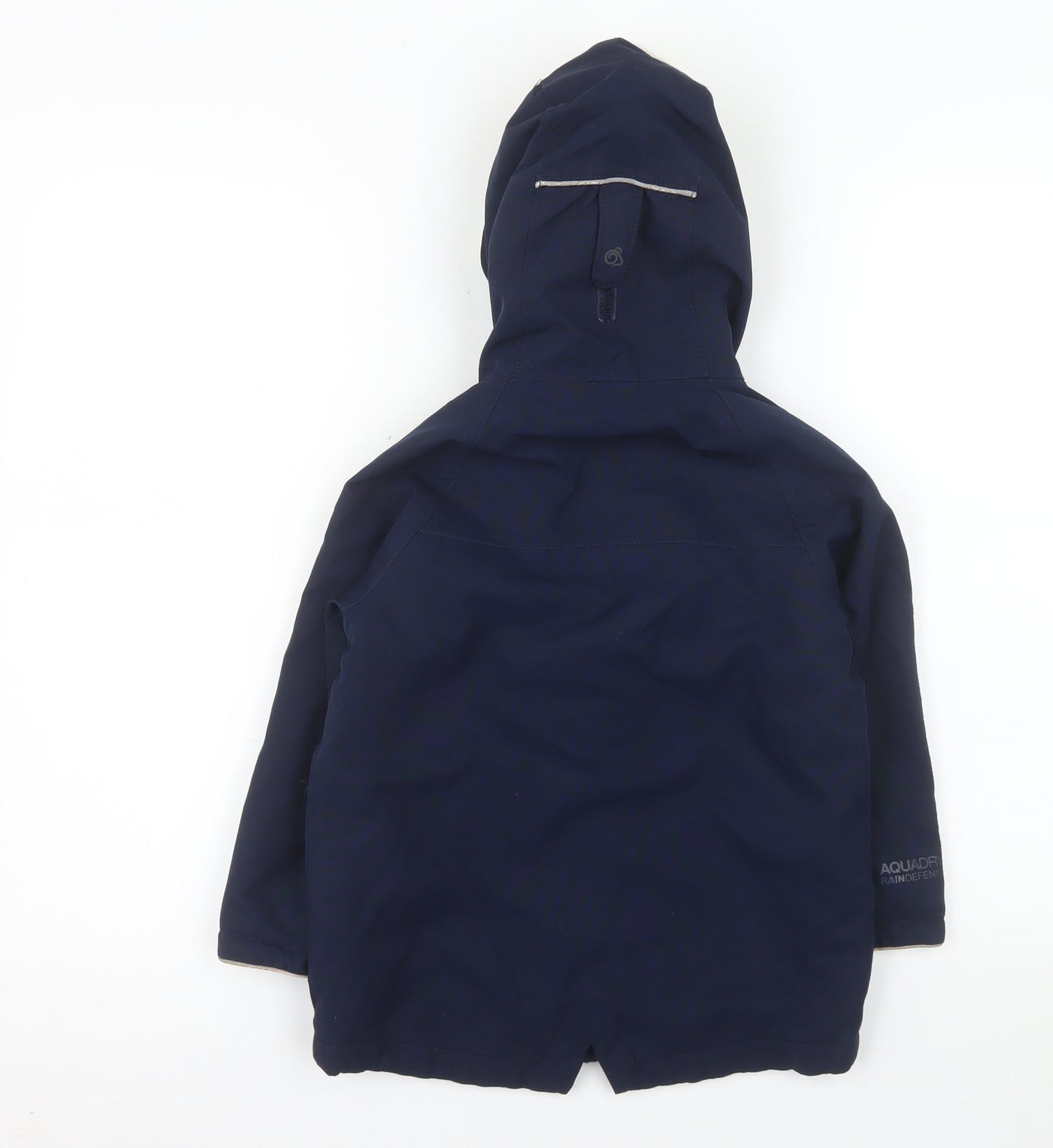 Craghoppers Boys Blue Waterproof Hooded Parka Coat Size 5-6 Years
