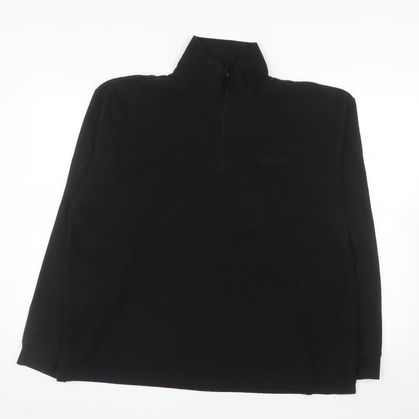 Campri Men's Black XL Fleece 1/2 Zip Pullover Sweatshirt