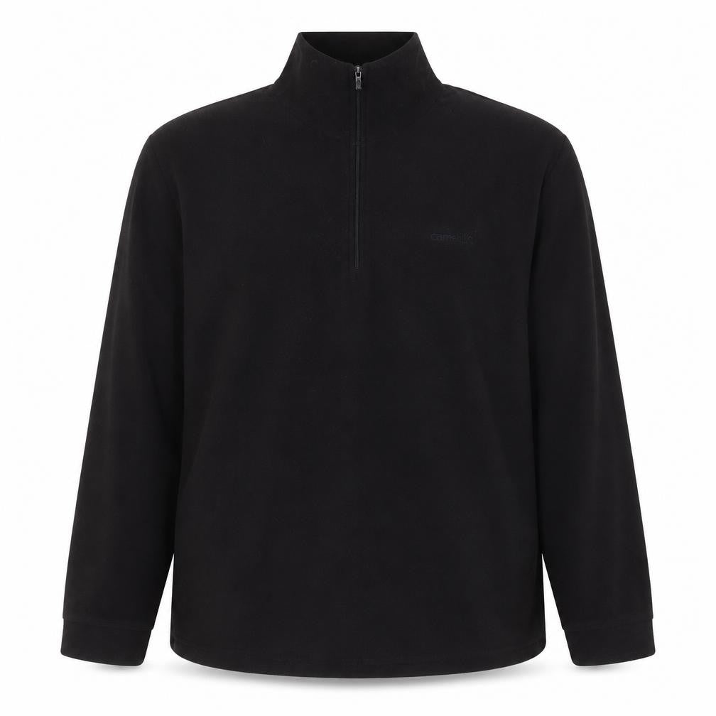 Campri Men's Black XL Fleece 1/2 Zip Pullover Sweatshirt