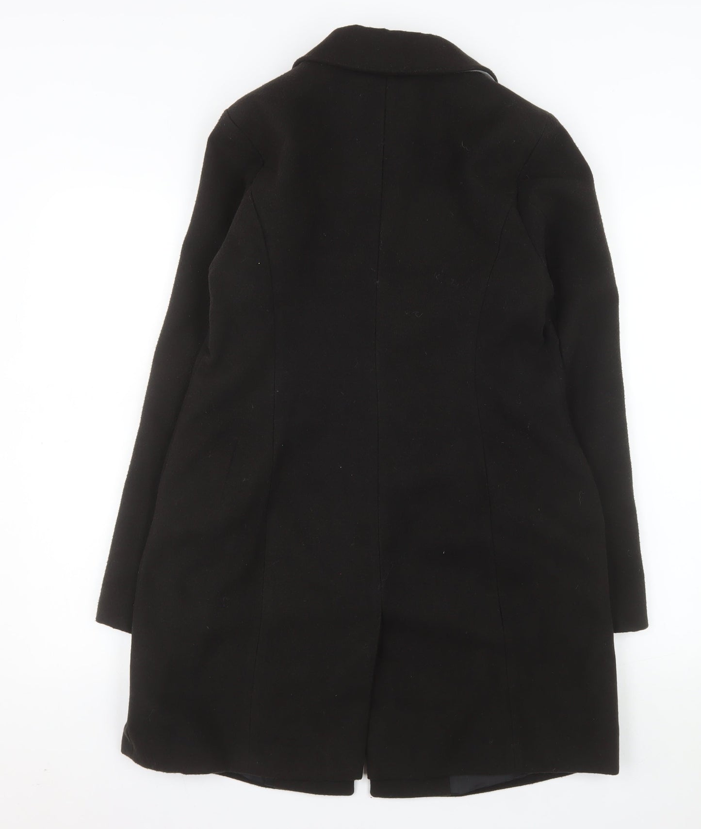 Atmosphere Women Black Long Overcoat Size 10 Classic Lined