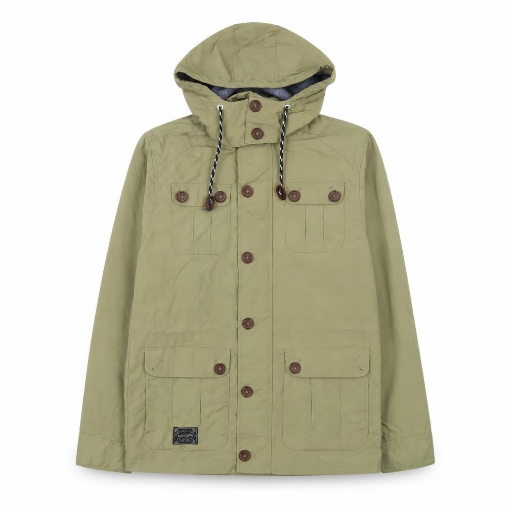 Brookhaven Men's Green Small Hooded Cotton Parka Jacket