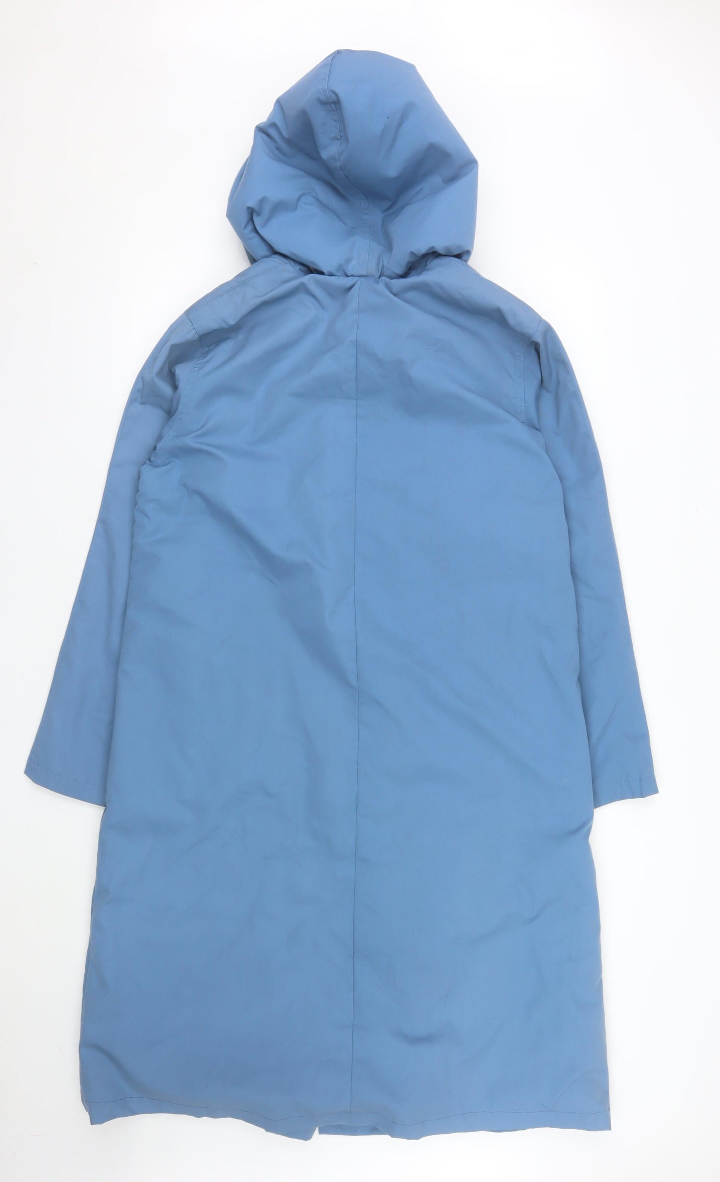 Classics Women Blue Hooded Long Parka Coat Size 12