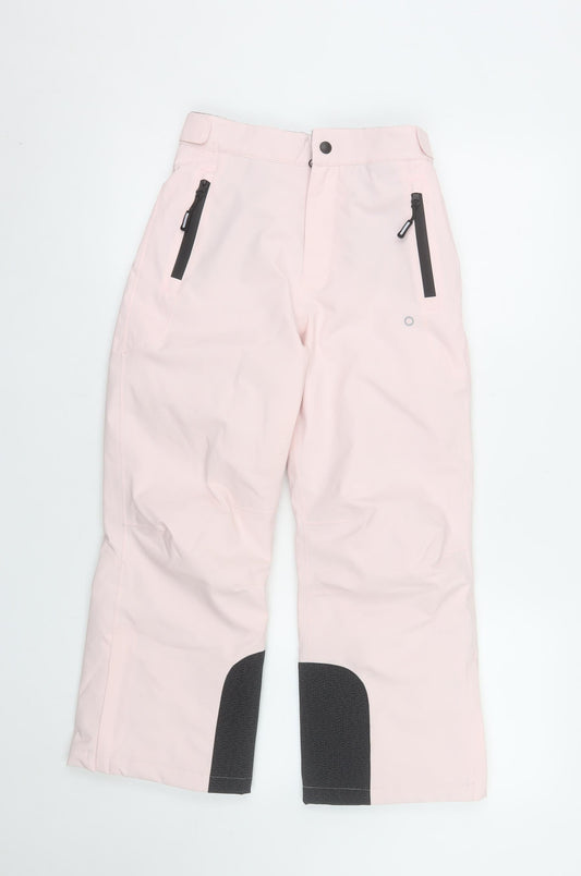 Marks and Spencer Girls Pink Waterproof Snow Pants 9-10 Years Regular Fit