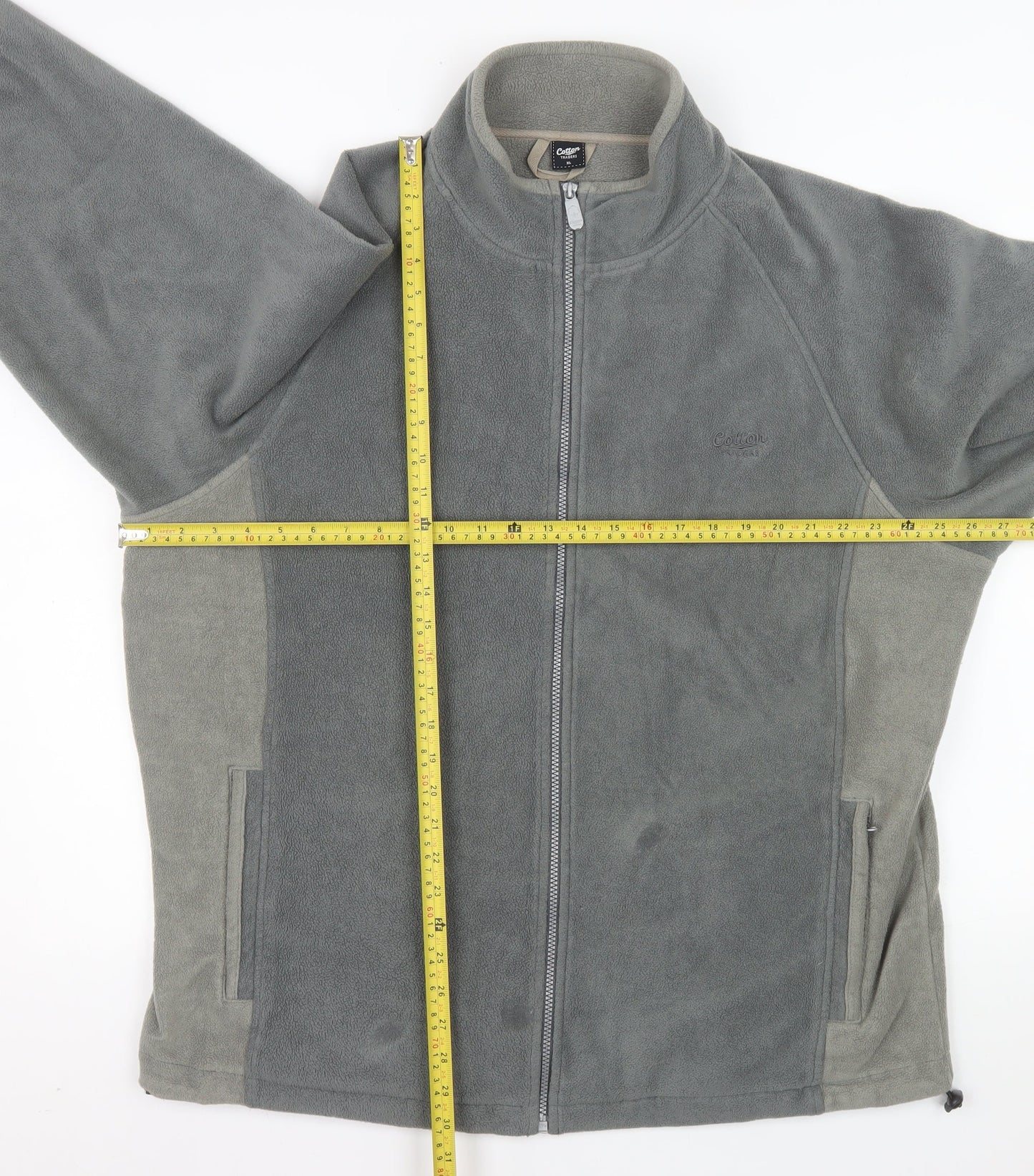 Cotton Traders Men's Dark Steel Full Zip Fleece Sweatshirt XL