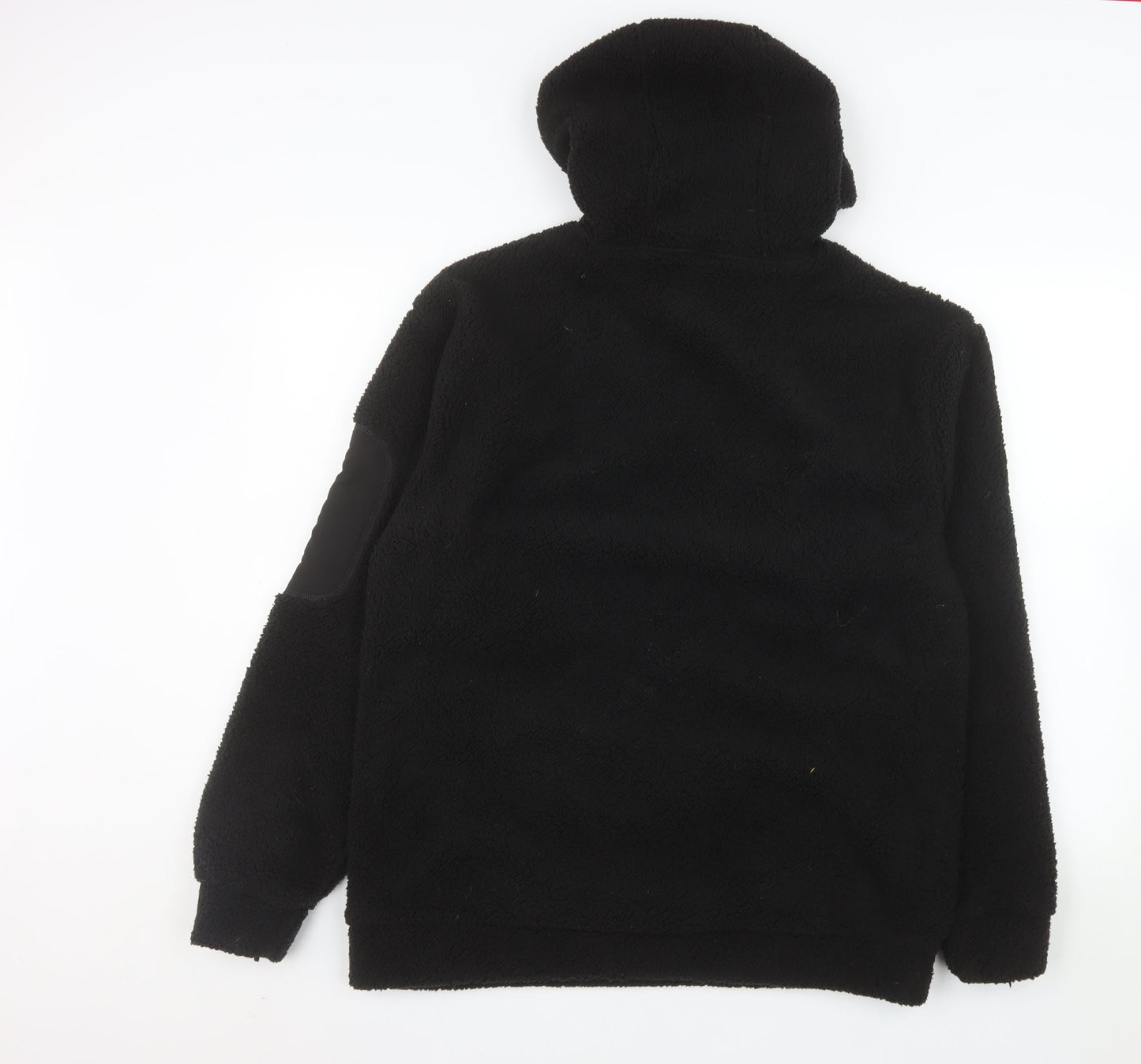 Puma Men's Black Fleece Pullover Hoodie Size M