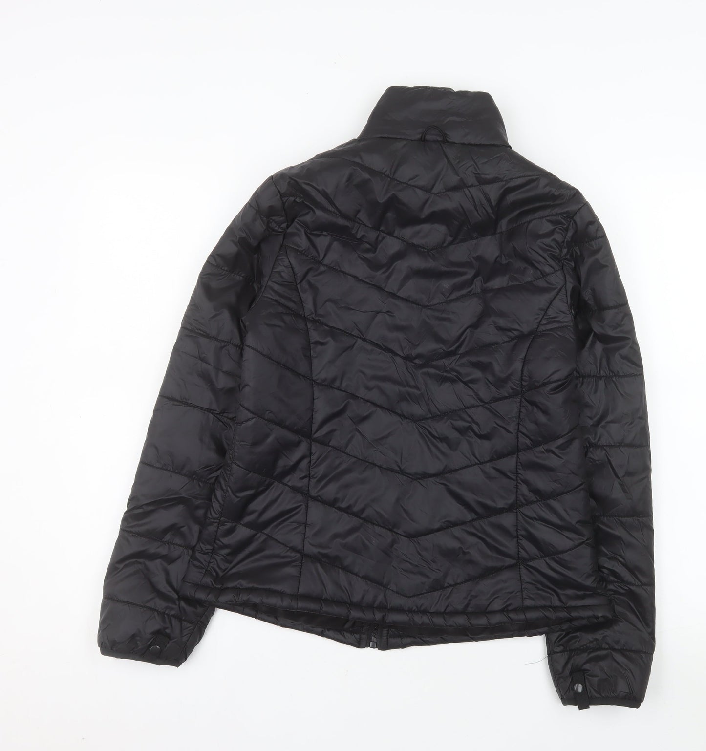 Jessica Simpson Women's Black S Puffer Jacket Lightweight Quilted Zip