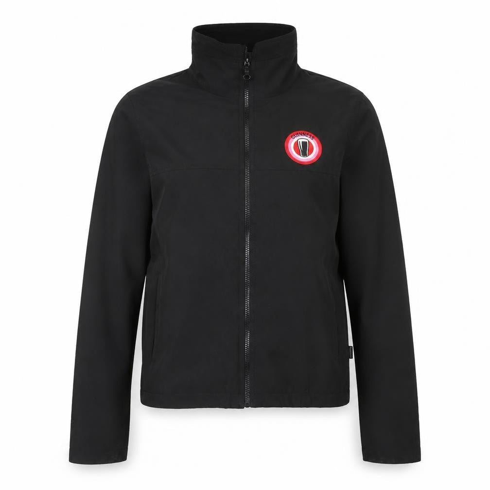 Guinness Womens Black Softshell Bomber Jacket Size 12