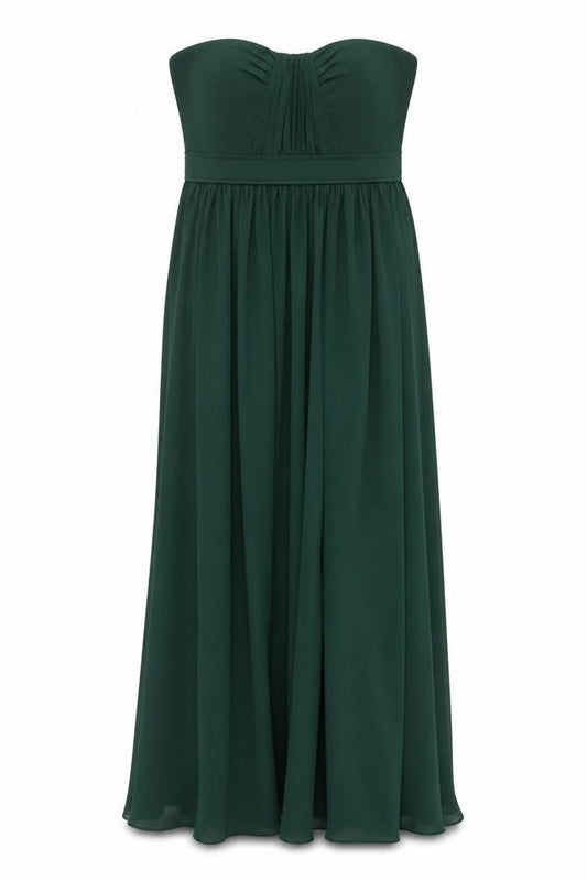 Jarlo Women Green Strapless Maxi Dress Size 14 Formal Chiffon