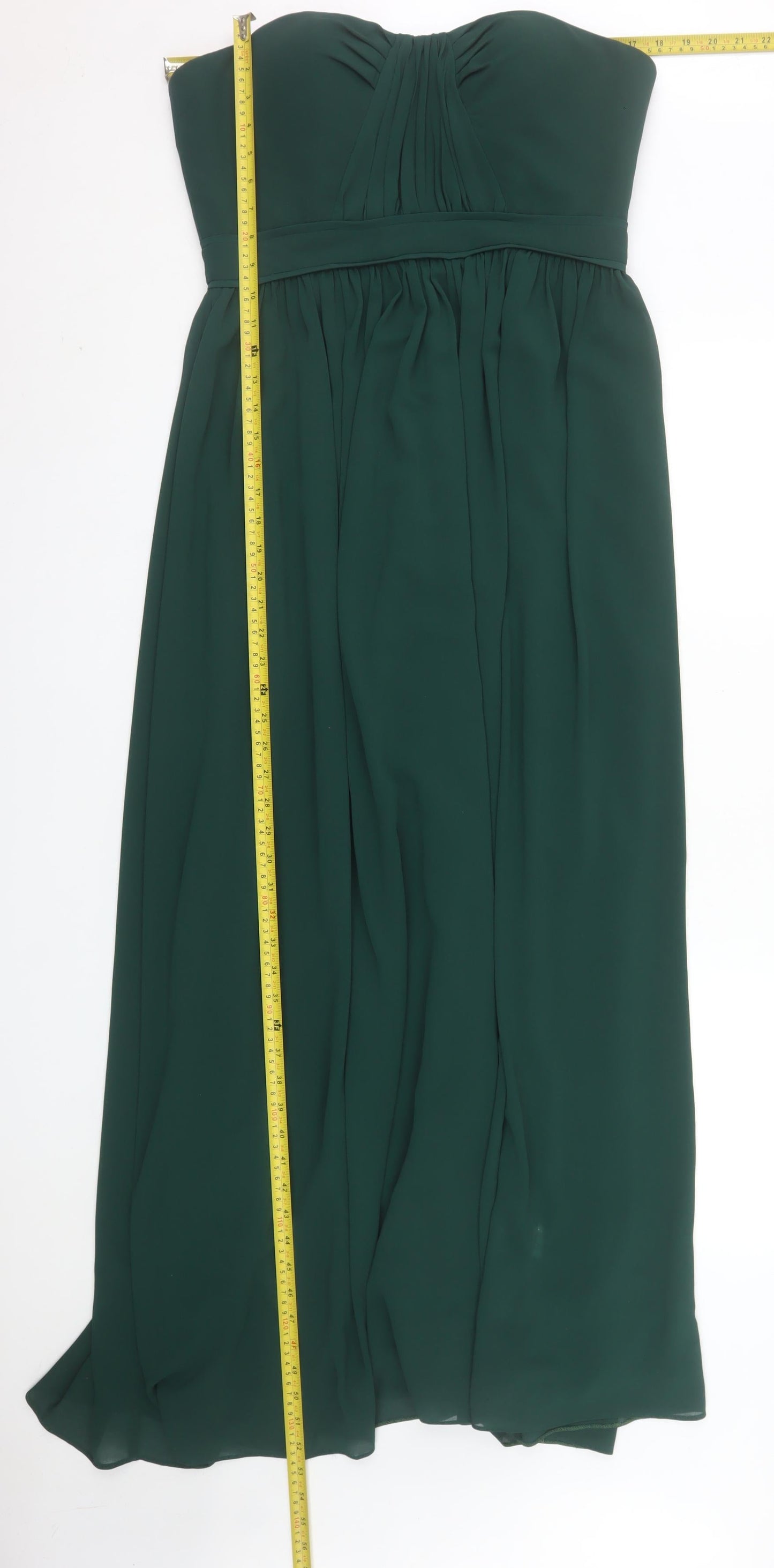 Jarlo Women Green Strapless Maxi Dress Size 14 Formal Chiffon