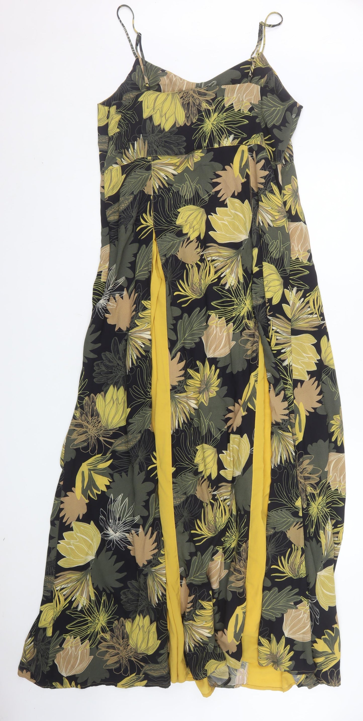 Island Shop Women’s Multicoloured Floral Slip Dress Size 14 Long