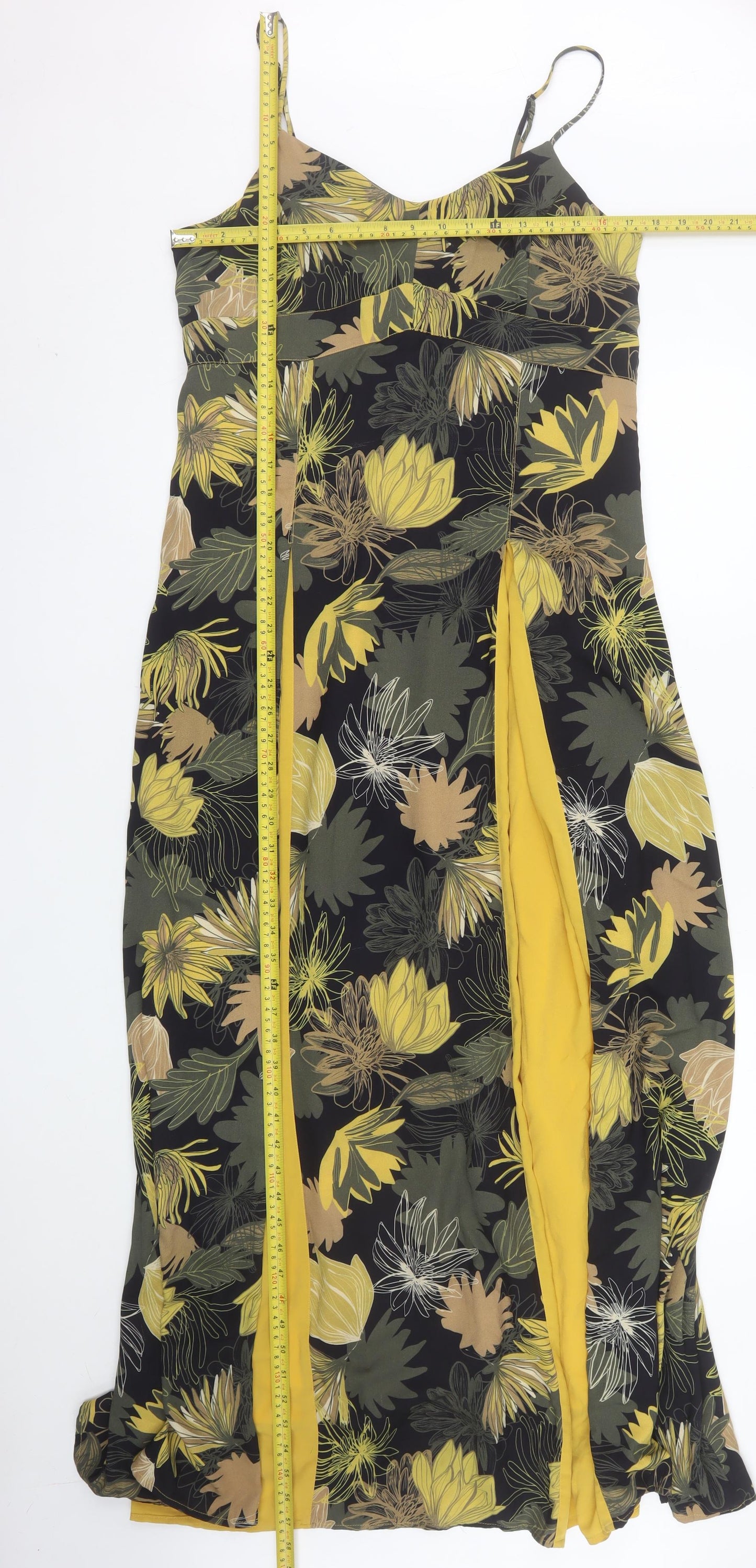 Island Shop Women’s Multicoloured Floral Slip Dress Size 14 Long