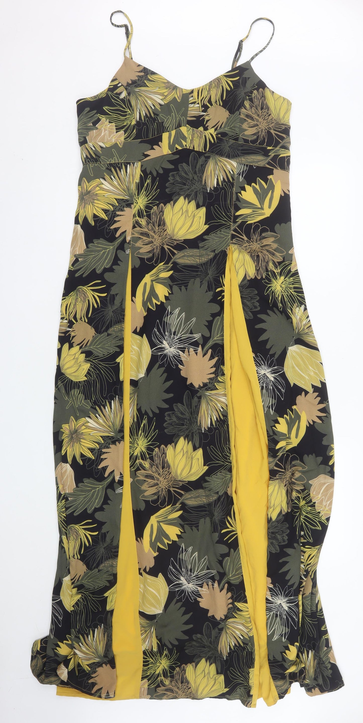 Island Shop Women’s Multicoloured Floral Slip Dress Size 14 Long
