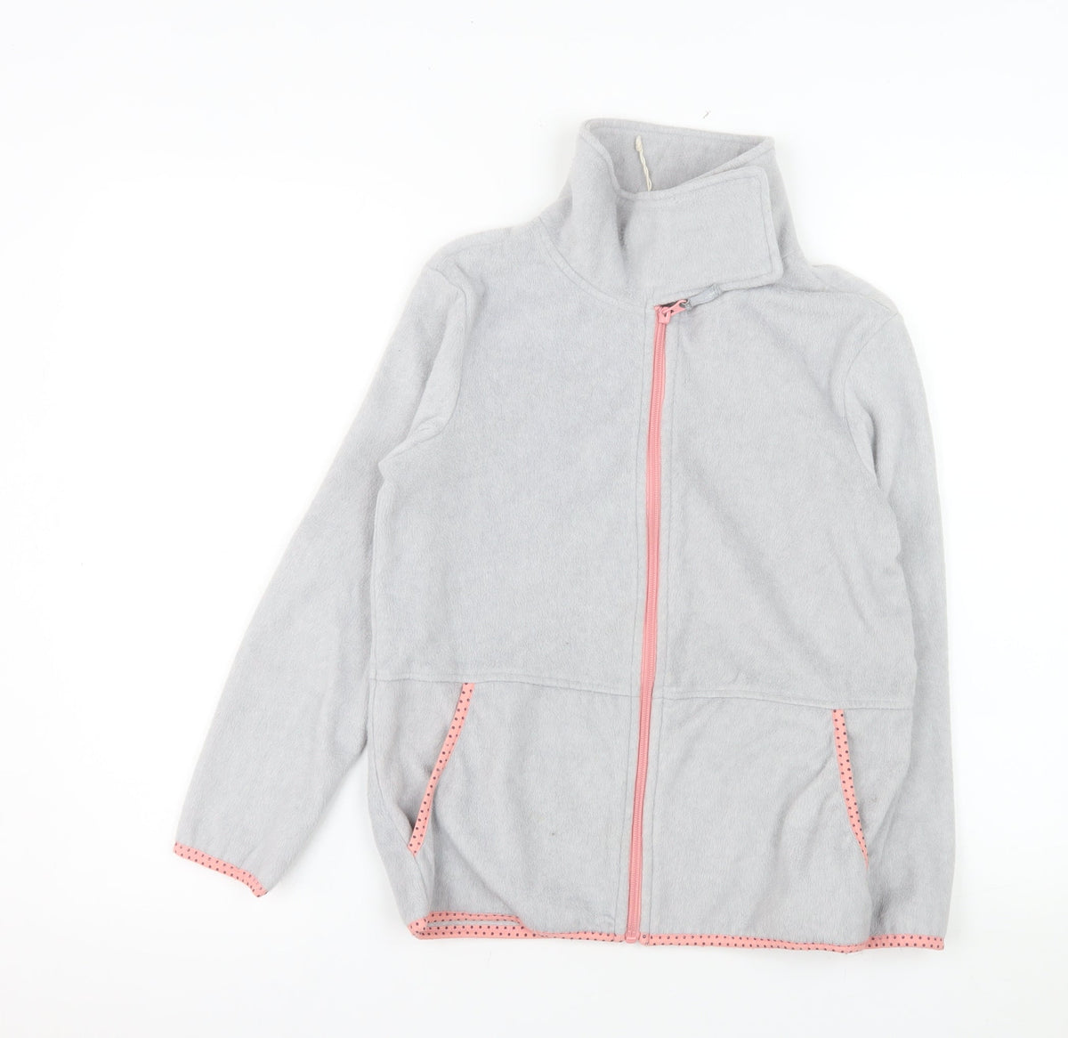 Crane Girls Grey Fleece Zip Jacket 11-12 Years Softshell Lightweight