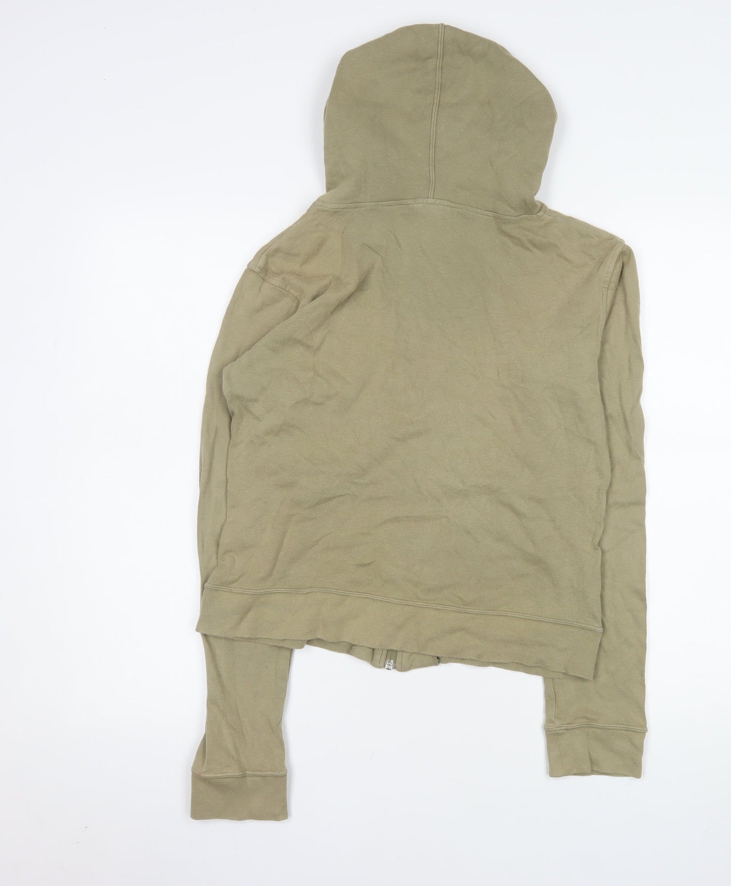 Hooch Women’s Beige Hoodie Jacket Size M Casual Full Zip Cotton