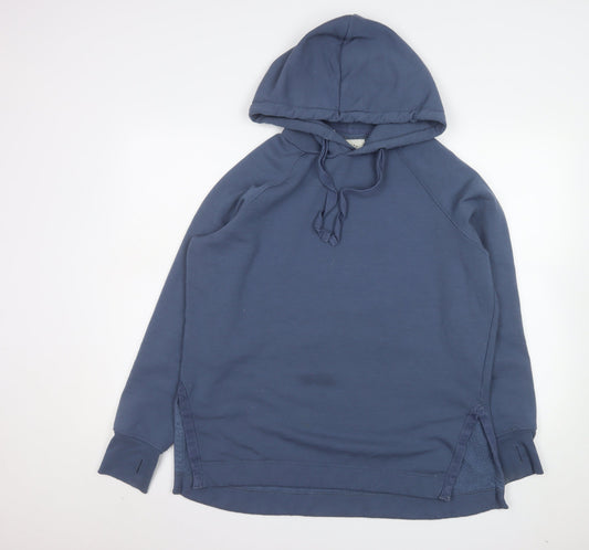 Preloved JACHS Girlfriend Men's Blue Pullover Hoodie Size L Jersey Cotton Blend - Front