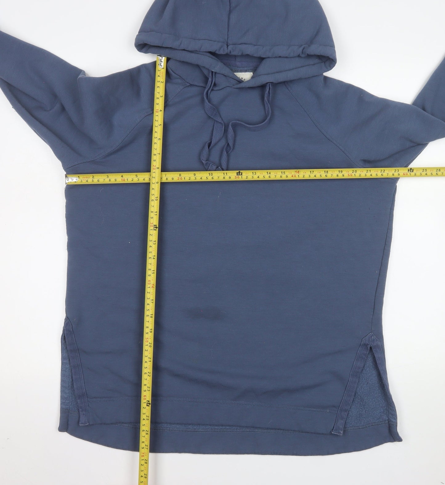 JACHS Girlfriend Men's Blue Pullover Hoodie Size L Jersey Cotton Blend