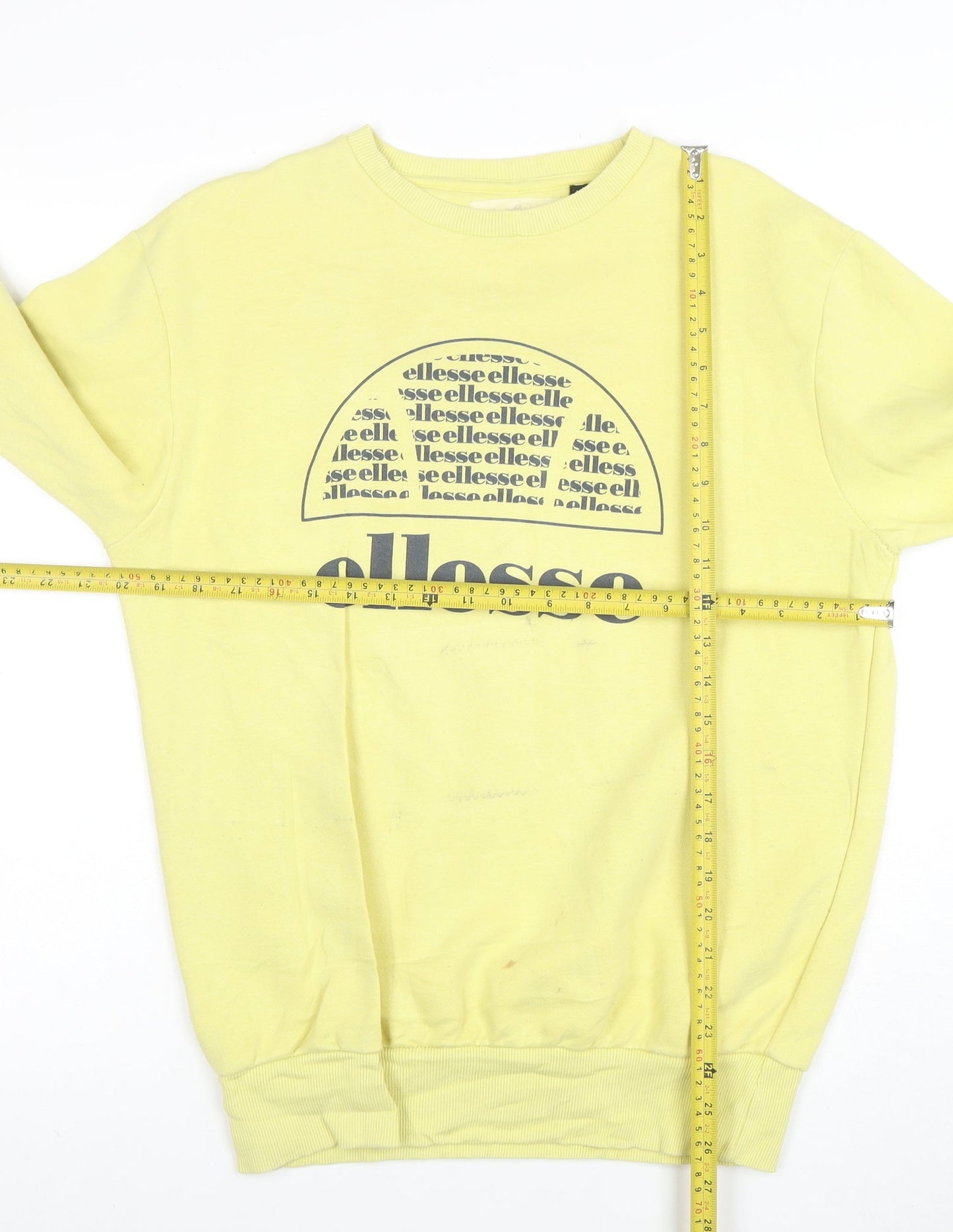 Ellesse Womens Yellow Crew Neck Pullover Sweatshirt M