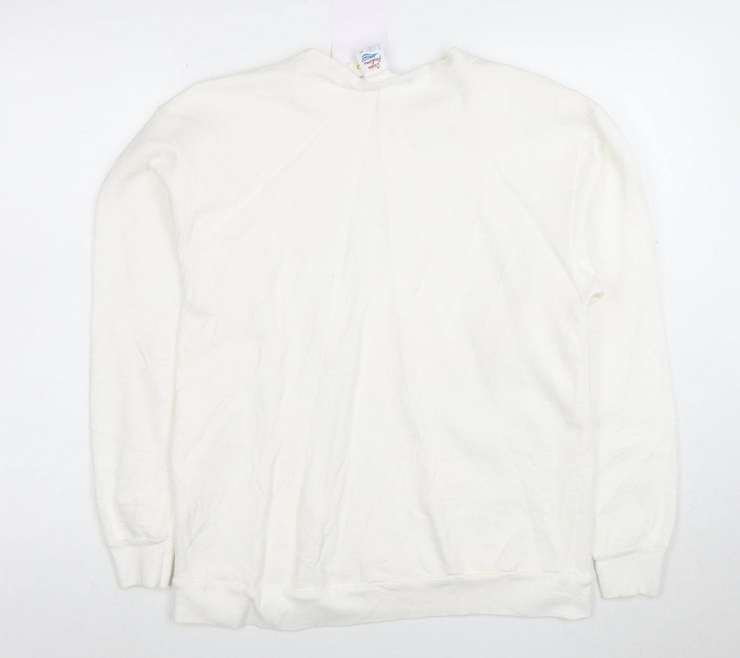 Ocean Fashion Women White Pullover Sweatshirt L Embroidered Myrtle Beach USA