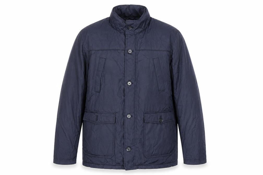 Beverly Hills Polo Club Men's Navy L Buttoned Mid-Length Jacket