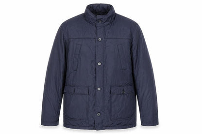Front view of Beverly Hills Polo Club Men's Navy L Buttoned Mid-Length Jacket