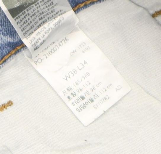 Levi Strauss Signature Men's Blue Light Wash Loose Fit Denim Jeans 38L34