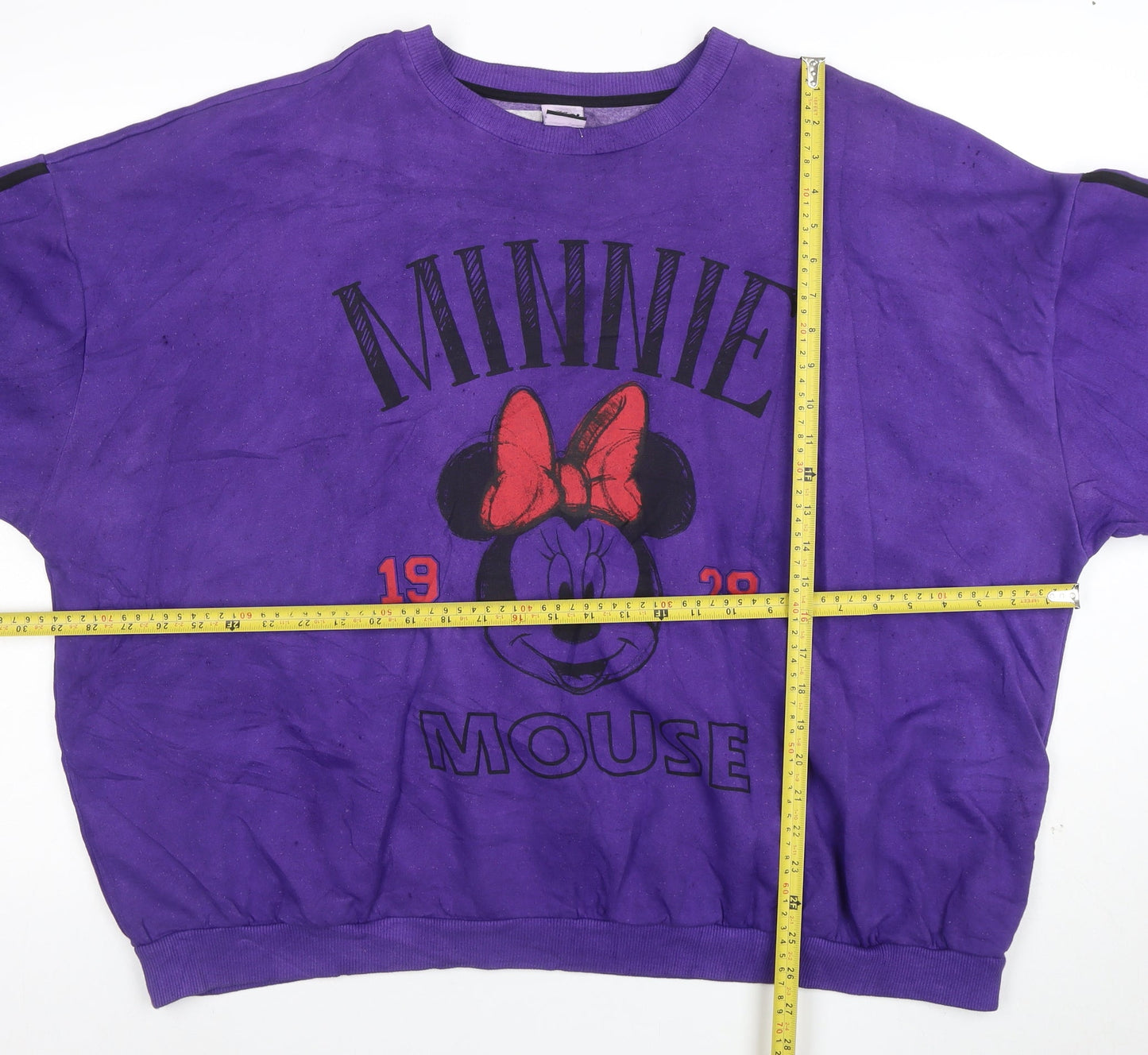 George Women Purple Minnie Mouse 1928 Pullover Sweatshirt XL