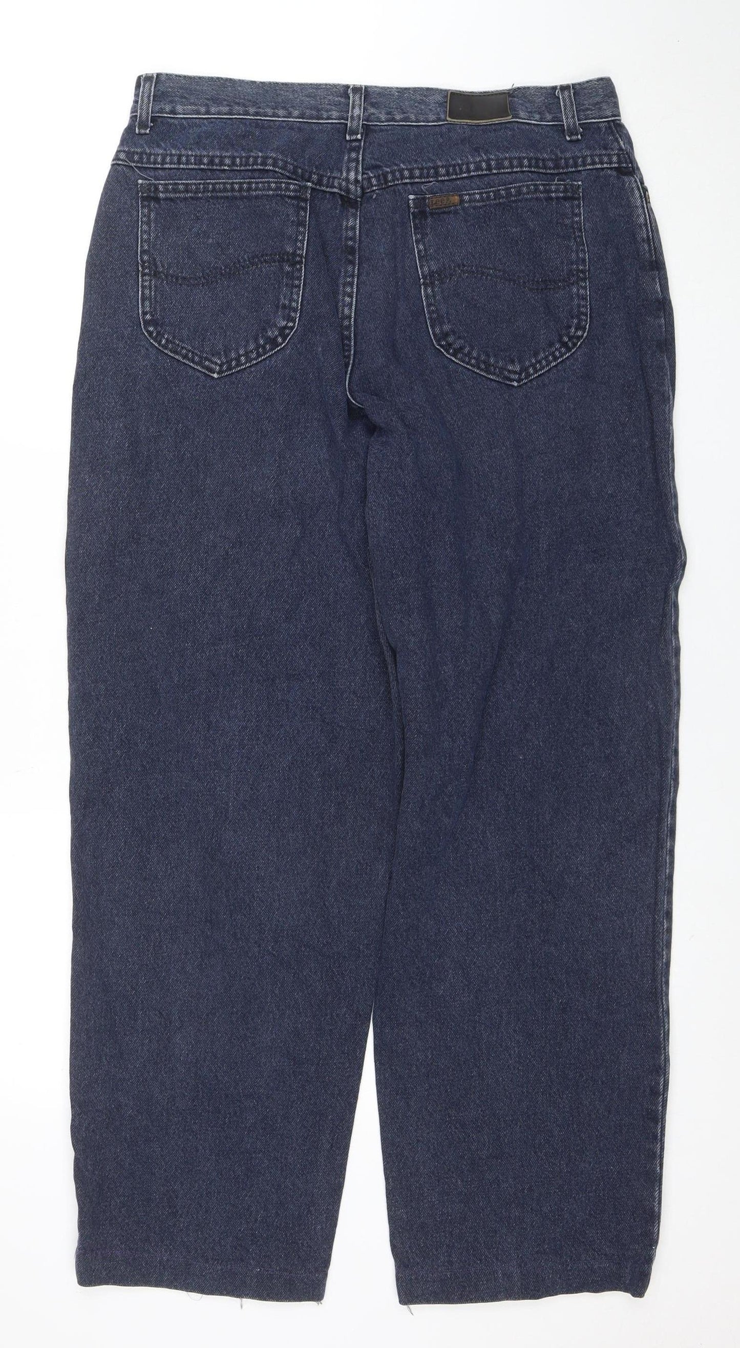 Lee Womens Blue Straight Leg Denim Jeans Size 16 Regular Fit