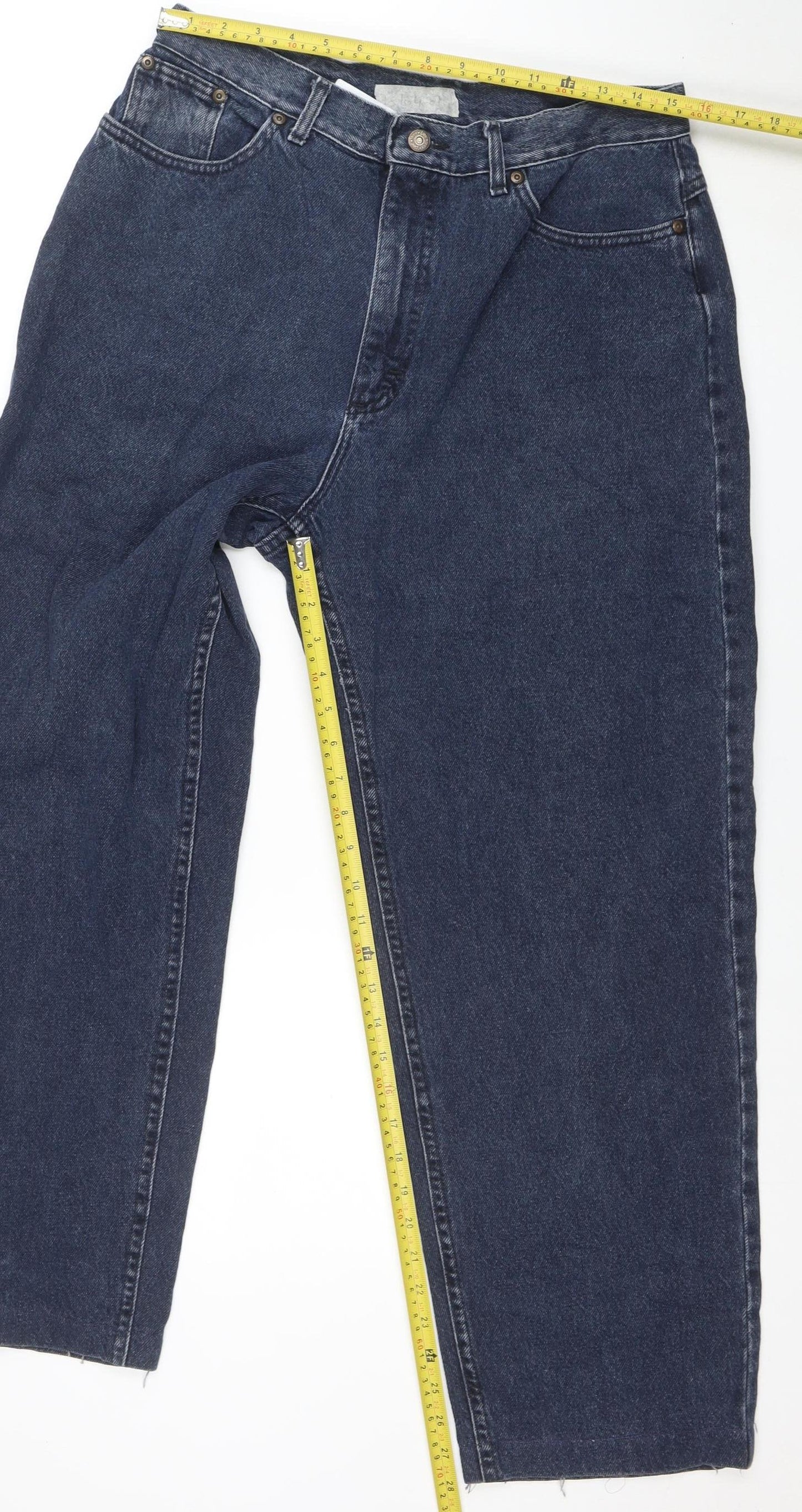 Lee Womens Blue Straight Leg Denim Jeans Size 16 Regular Fit