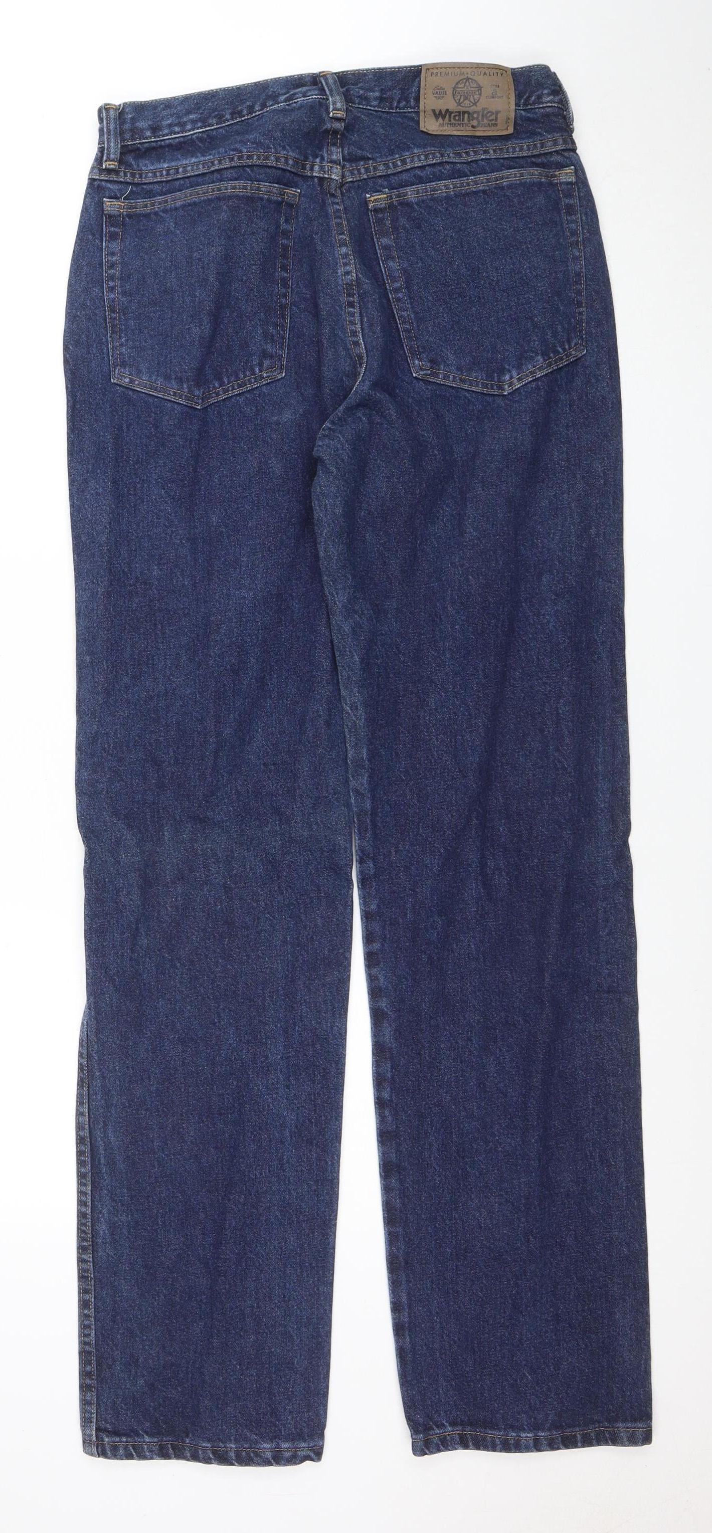 Wrangler Men's Blue Straight Leg Classic Fit Denim Jeans 32x32
