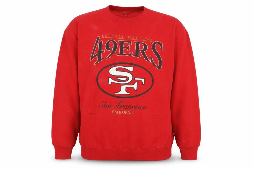 Lee Sport Men’s Red 49ers Crew Neck Pullover Sweatshirt 2XL