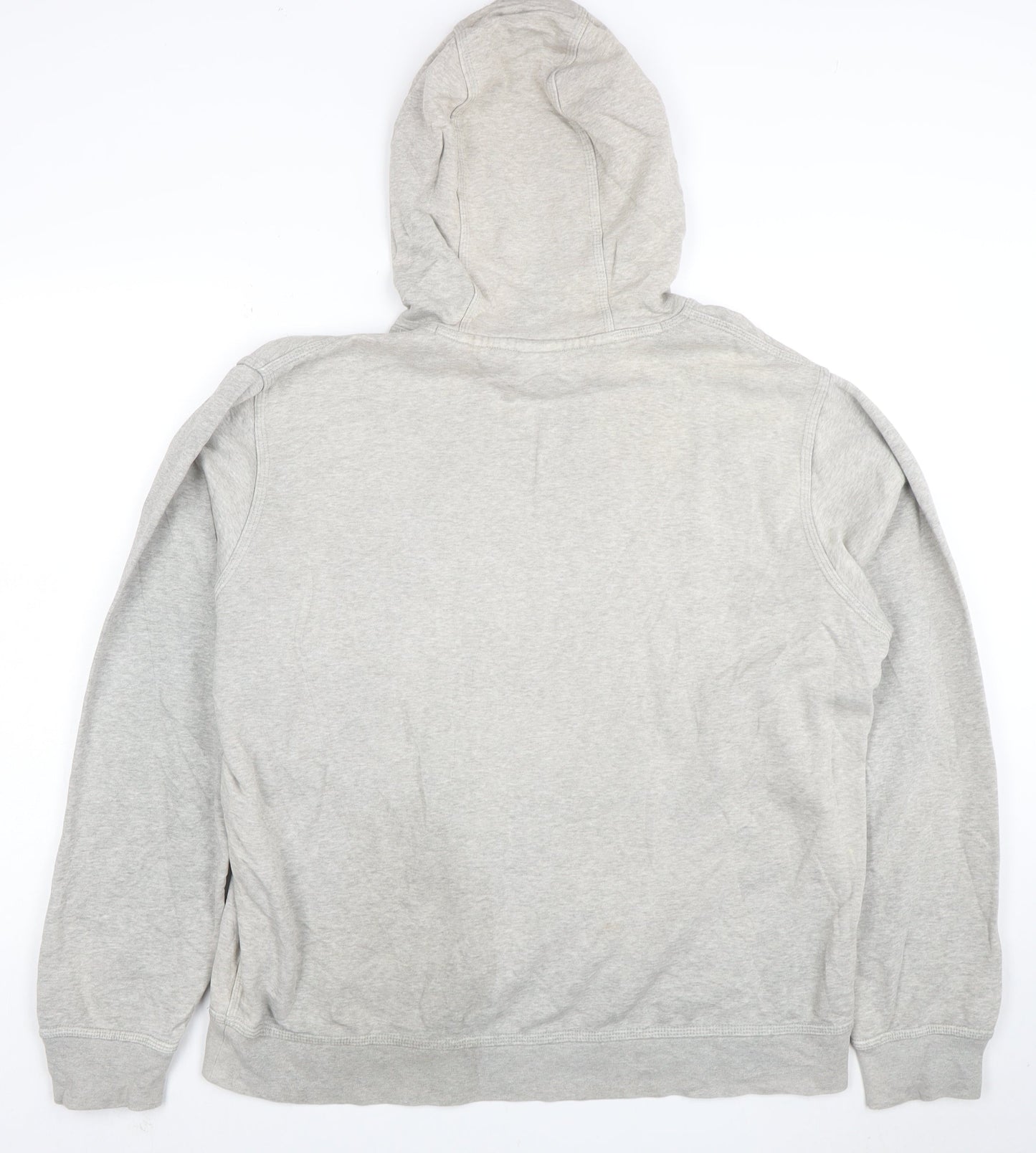 Nike Men's Grey XL Pullover Hoodie with Logo Print
