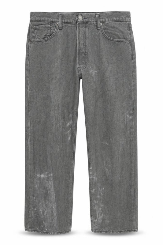 Levi's 501 Men's Grey Straight Jeans W38 L30 Classic Mid Rise Denim