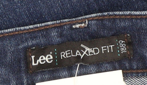 Lee Women's Blue Relaxed Fit Straight Jeans 24W Petite