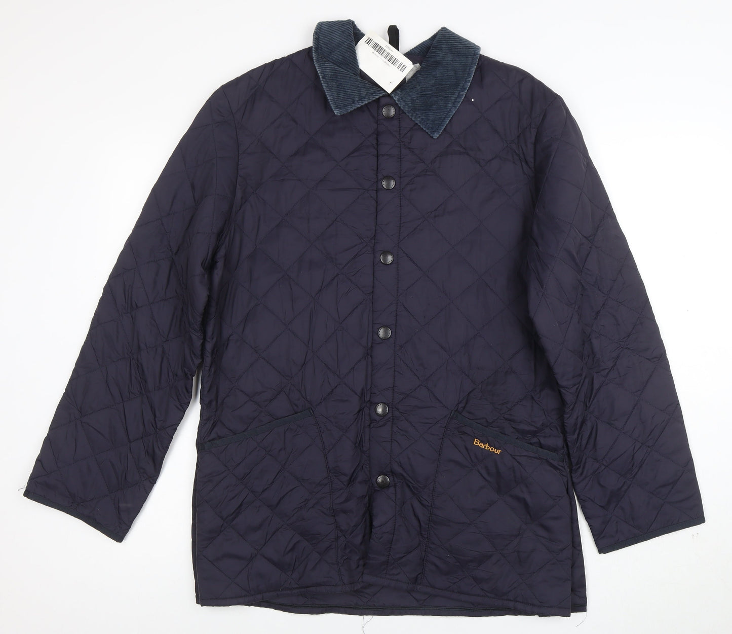 Barbour Womens Blue Quilted Mid-Length Jacket XXS