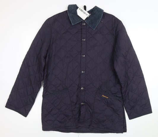 Barbour Womens Blue Quilted Mid-Length Jacket XXS