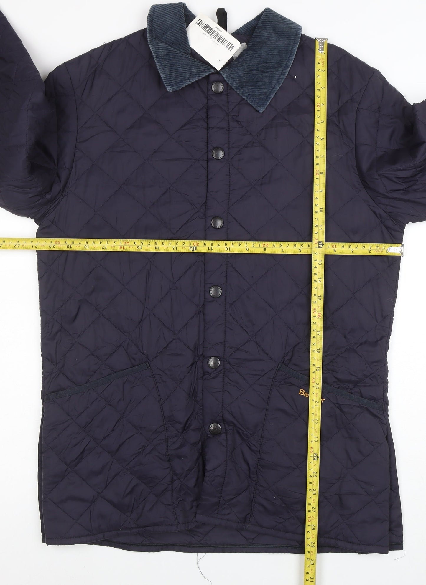 Barbour Womens Blue Quilted Mid-Length Jacket XXS
