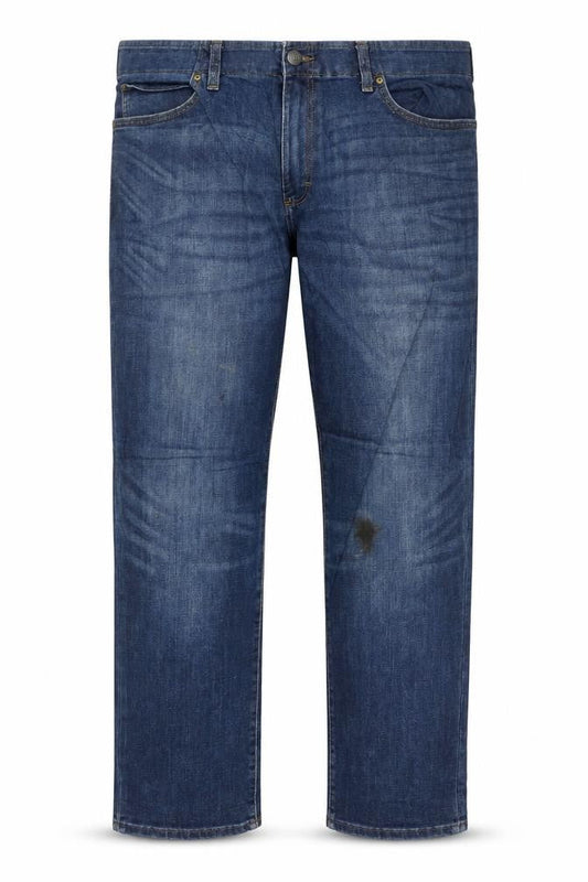 Lee Men's Blue 40x30 Straight Fit Stretch Denim Jeans