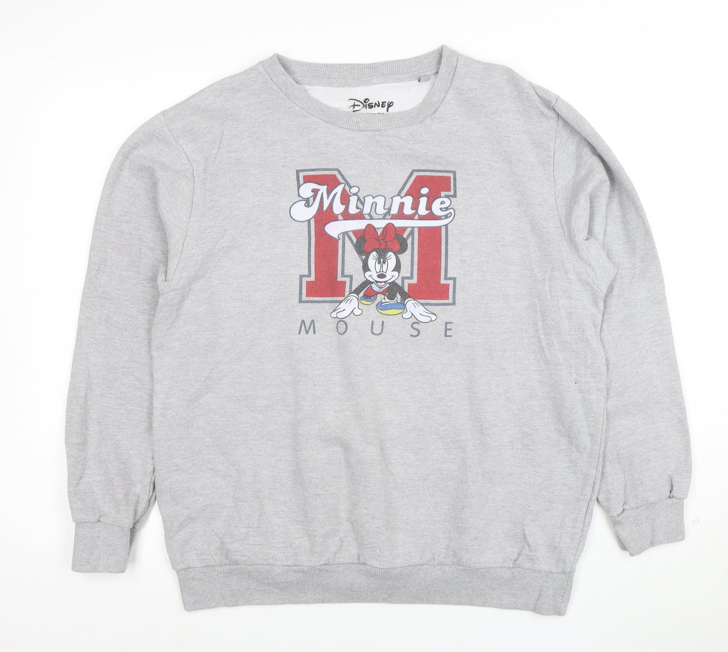 Disney Men's Grey Minnie Mouse Logo XL Pullover Sweatshirt