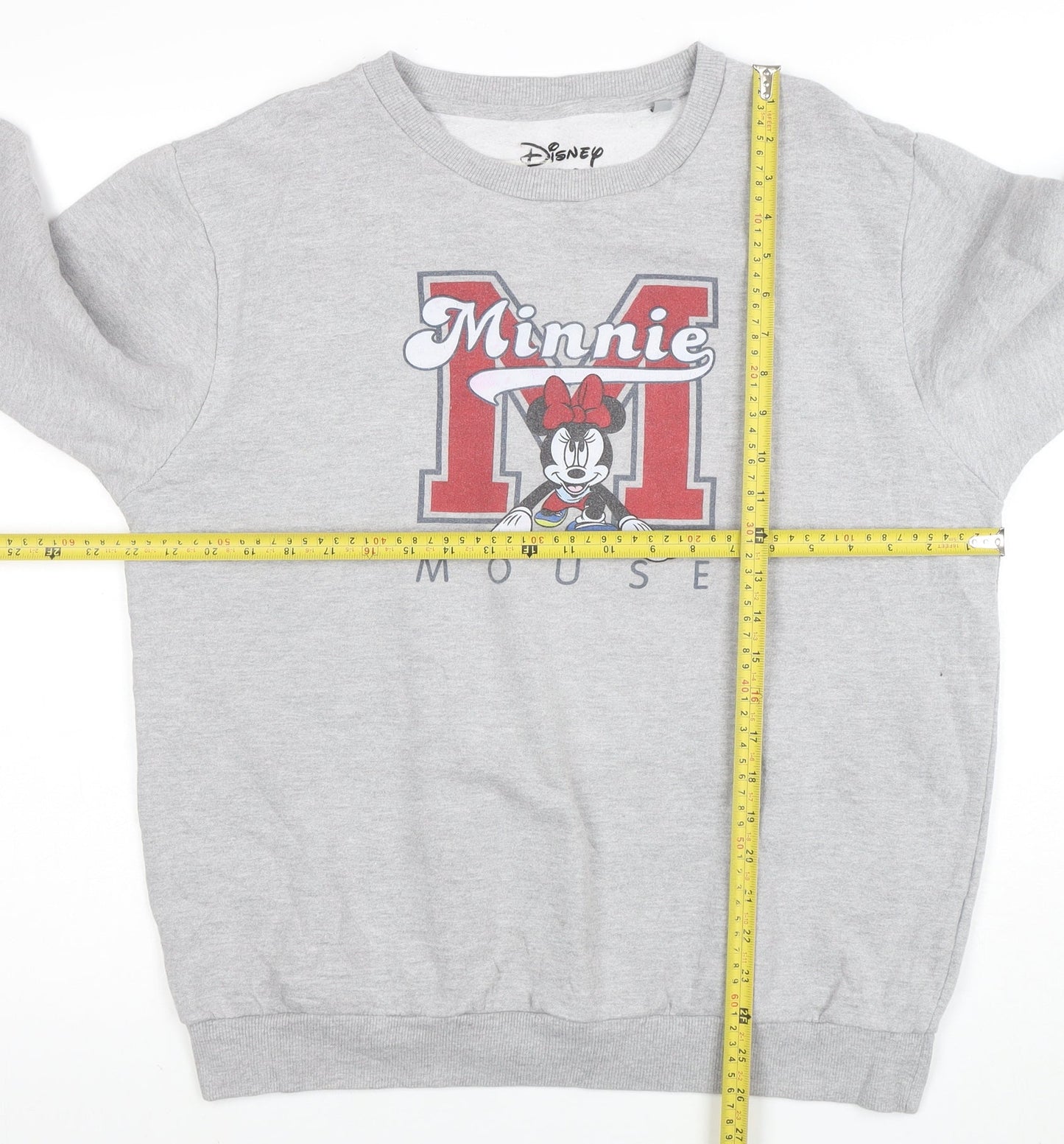 Disney Men's Grey Minnie Mouse Logo XL Pullover Sweatshirt