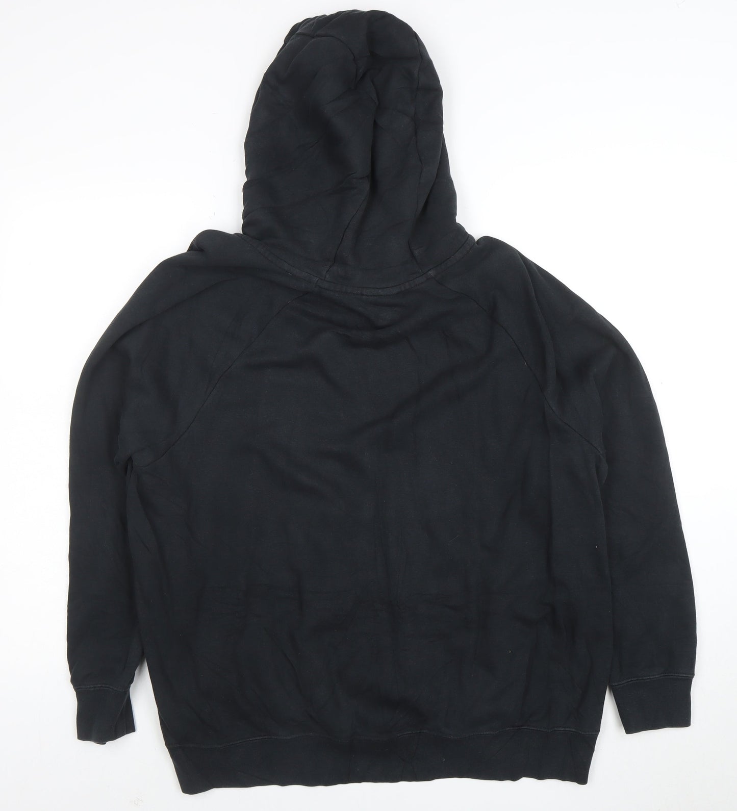 Nike Womens Black Pullover Hoodie 1X Relaxed Fit Fleece Sweatshirt