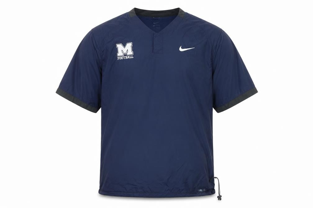 Nike Men's Blue Short Sleeve V-Neck Football Training Top Size L