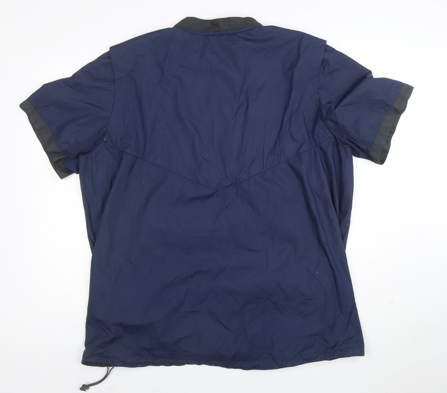 Nike Men's Blue Short Sleeve V-Neck Football Training Top Size L