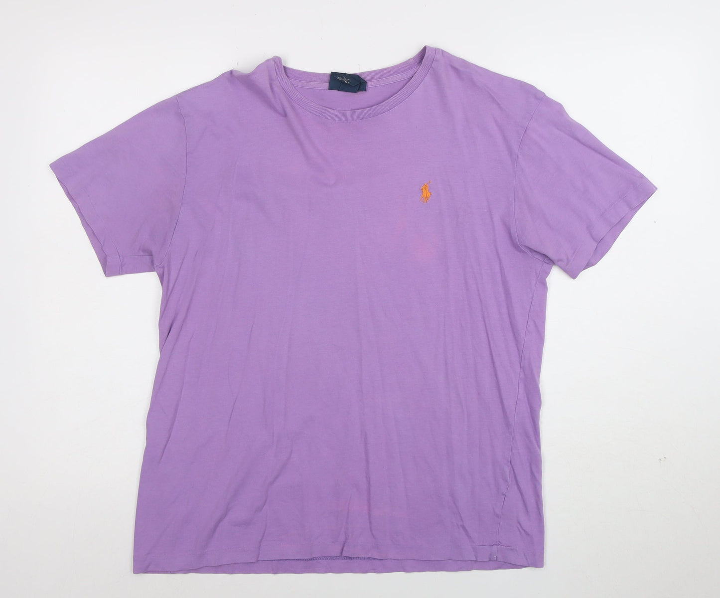 Polo Ralph Lauren Men's Purple Crew Neck Cotton T-Shirt Size S