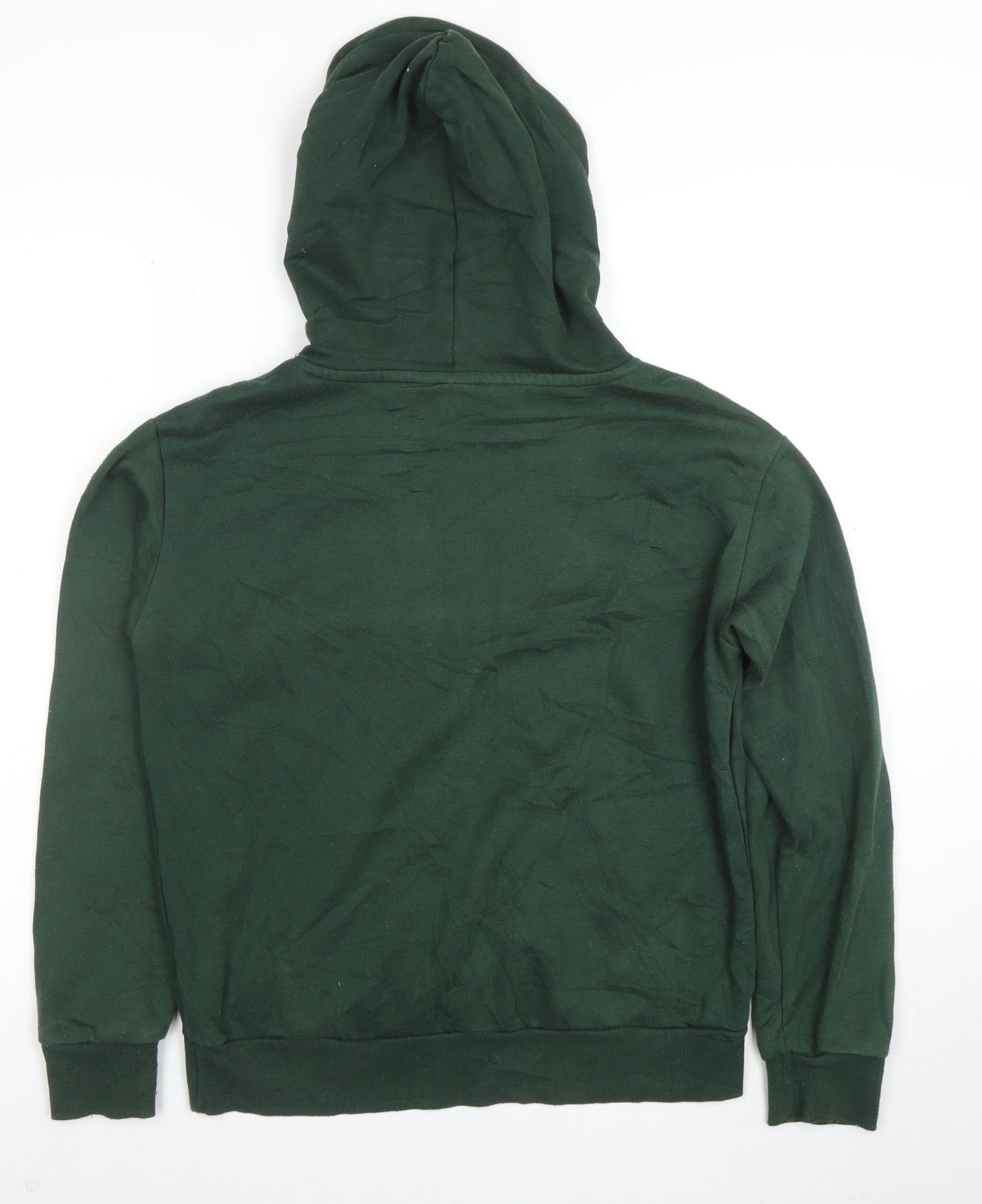 Disney Women’s Green Pullover Hoodie 2XS Relaxed Fit Cotton Blend