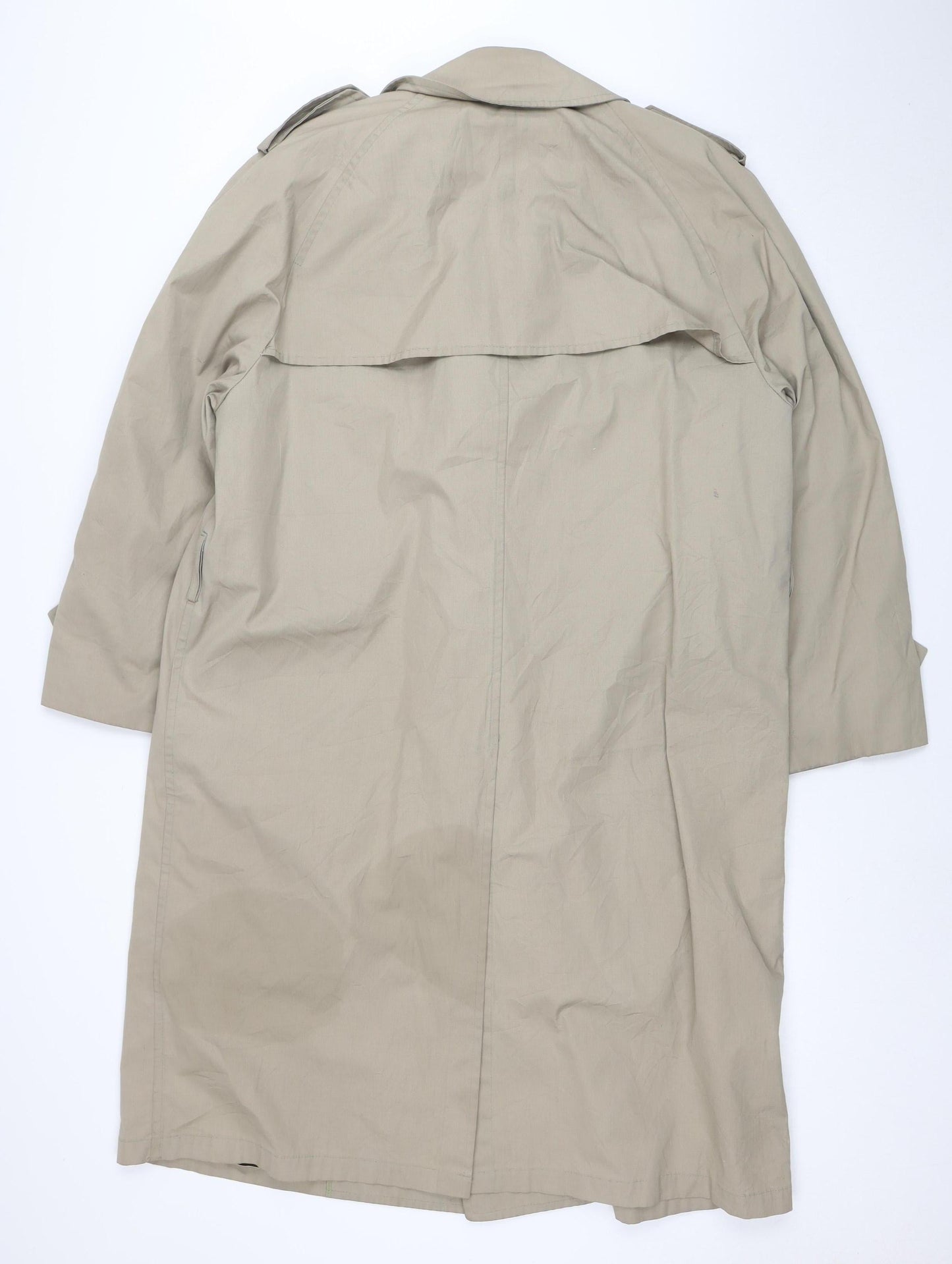 London Fog Women’s Beige Long Trench Coat Size 16 Classic Belted