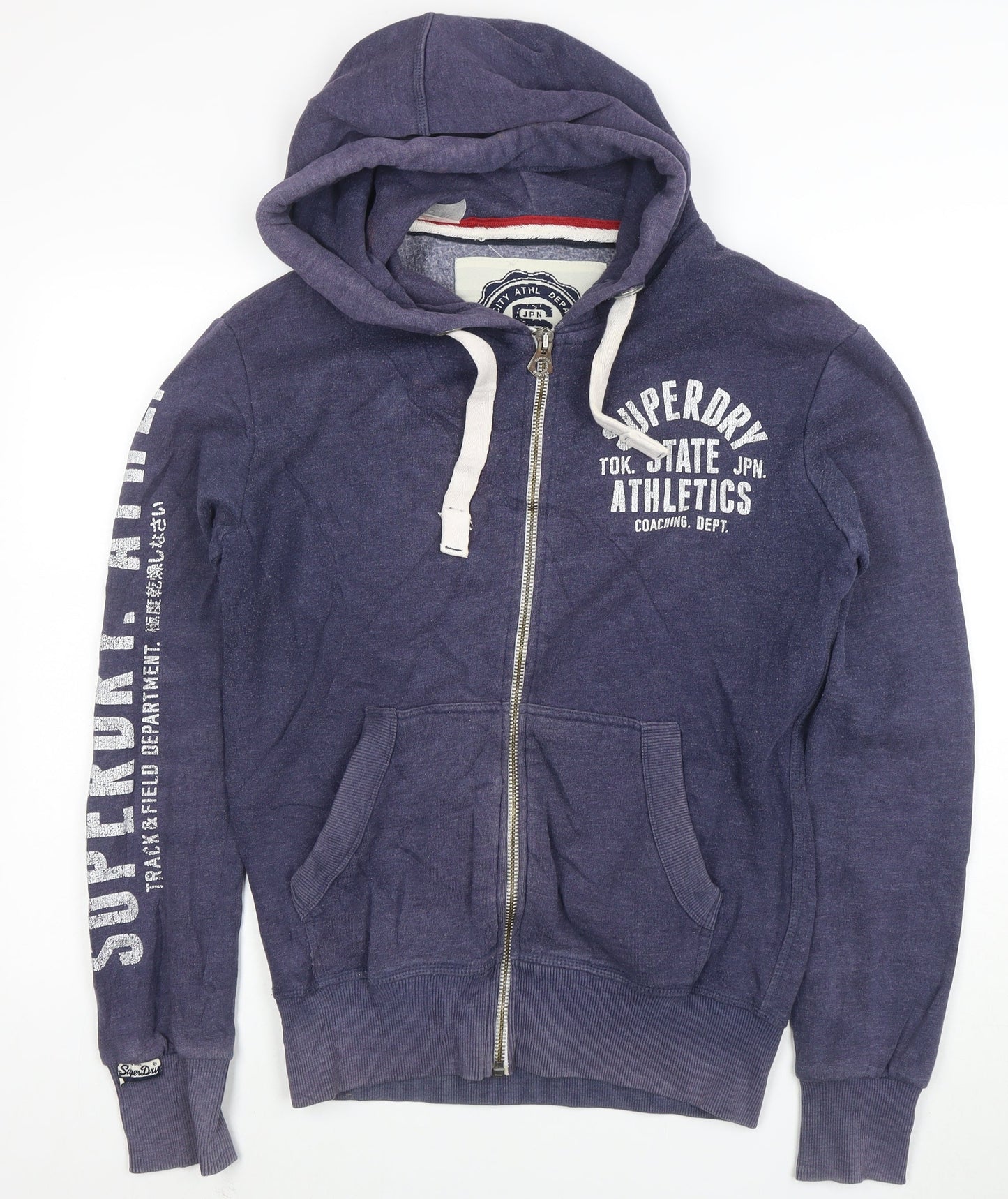 Superdry Men's Blue Full Zip Hoodie Small Regular Fit