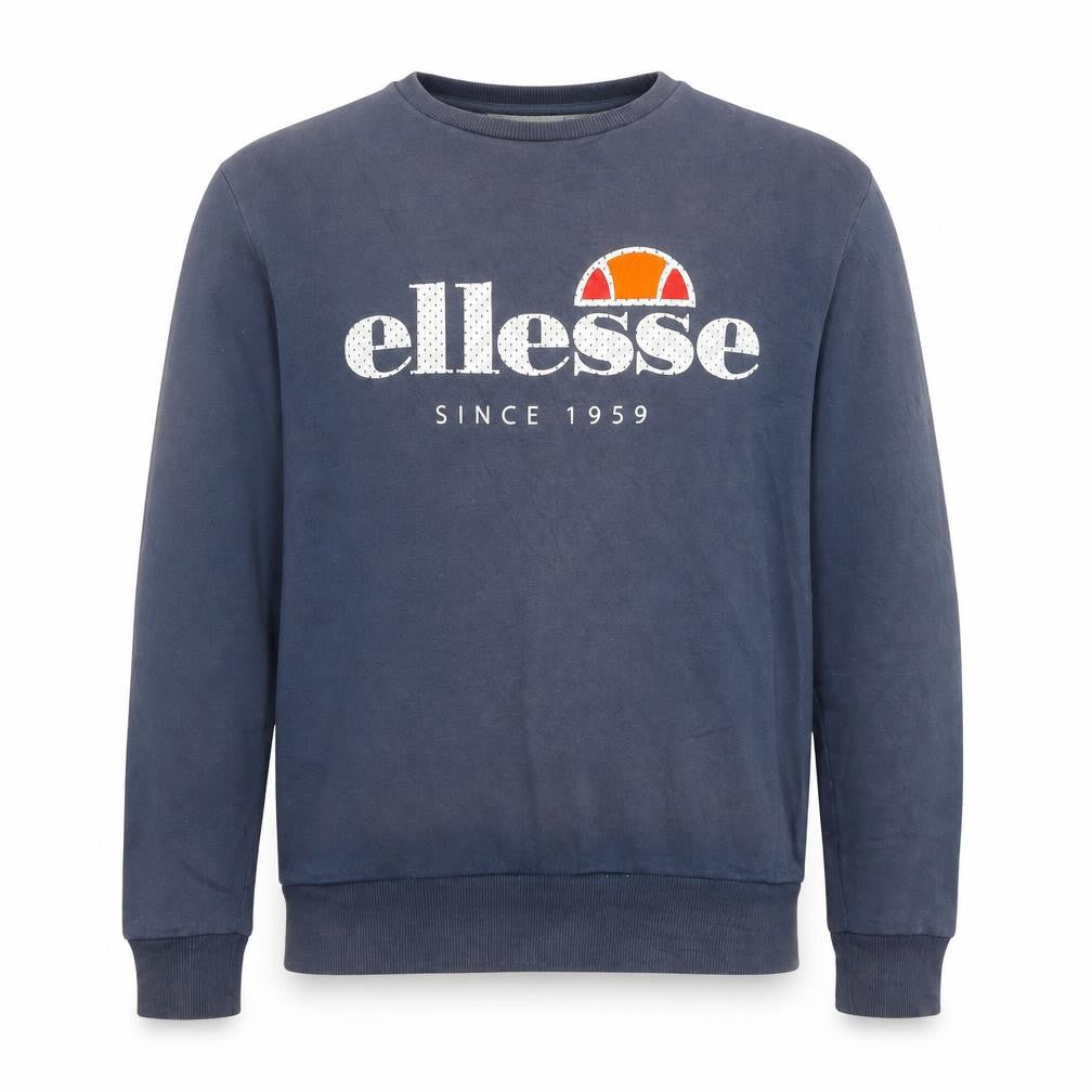 Ellesse Men's Blue Crew Neck Sweatshirt M Regular Fit Logo Pullover