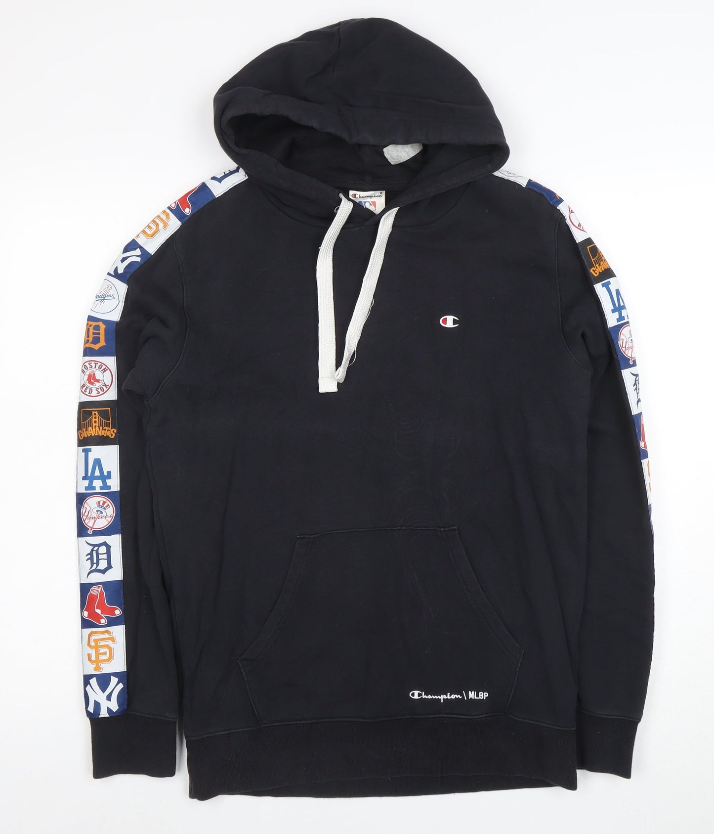 Champion Mens Black Small Pullover Hoodie MLB Graphic Cotton