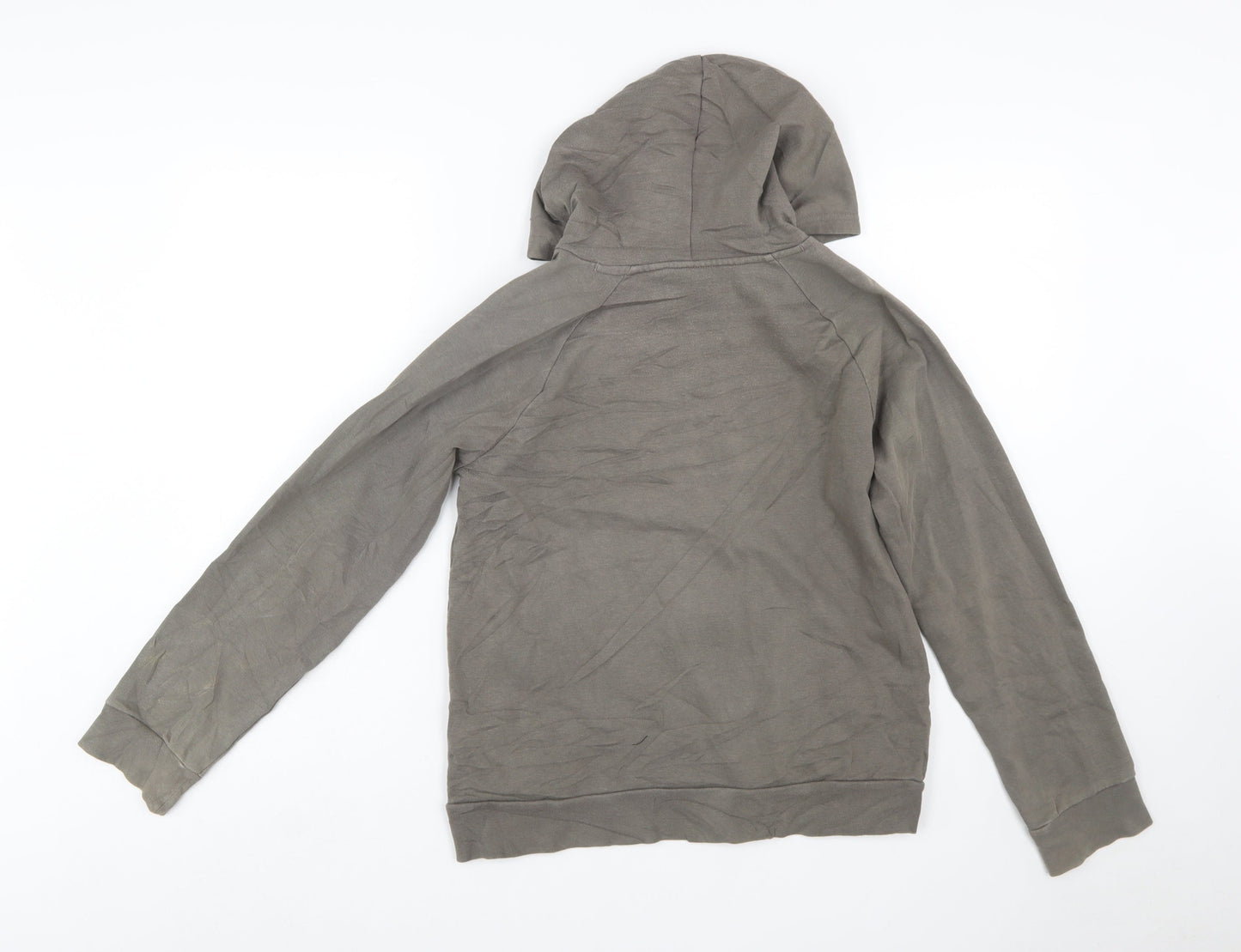 Under Armour Boys Khaki Pullover Hoodie YLG 13-14 Years Cotton Blend